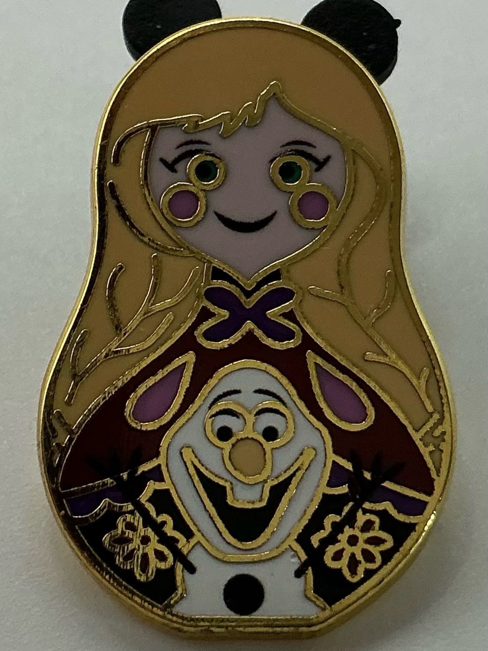 2014 DISNEY ANNA AND OLAF DISNEY PRINCESS NESTING DOLL MYSTERY PIN